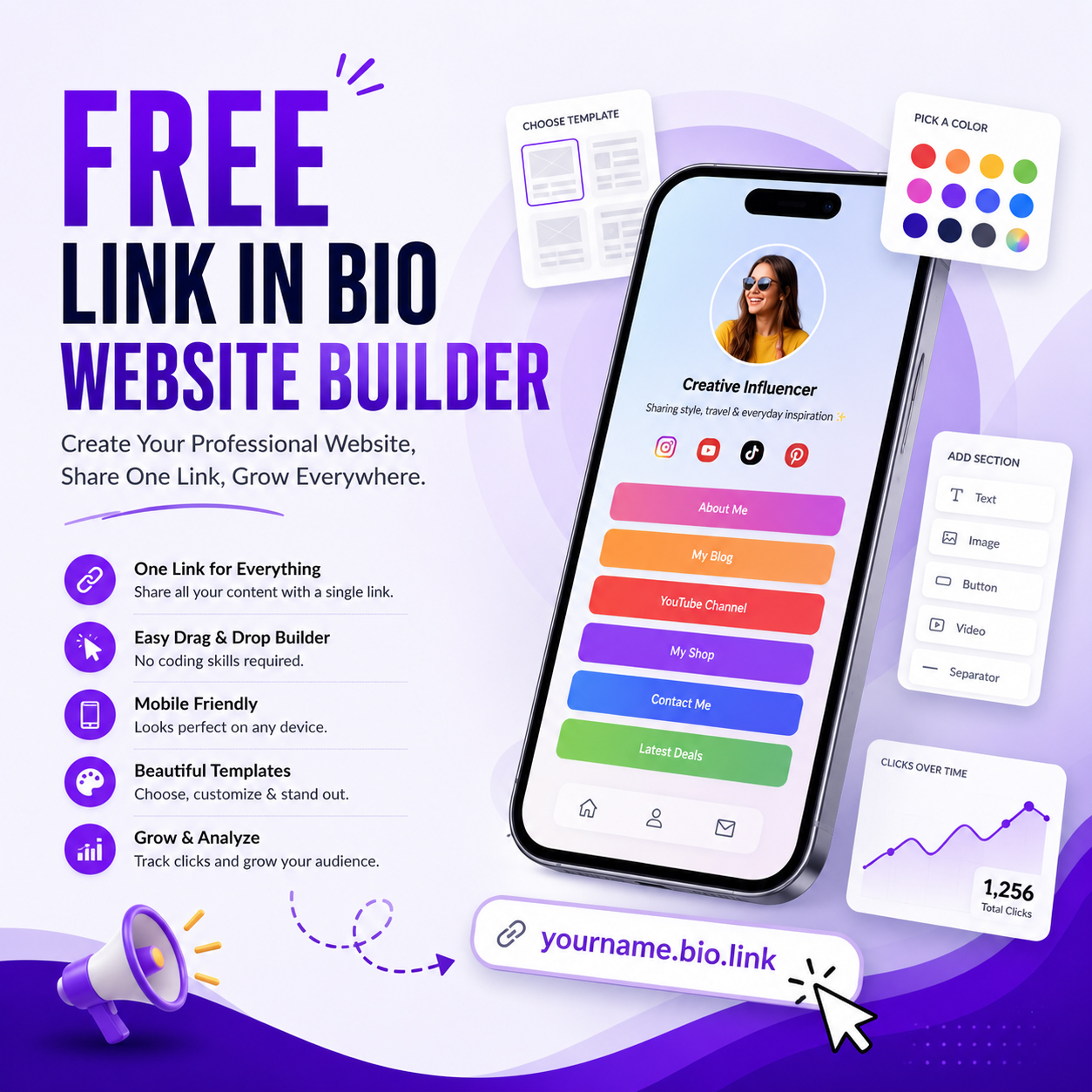 Free Link In Bio Website Builder